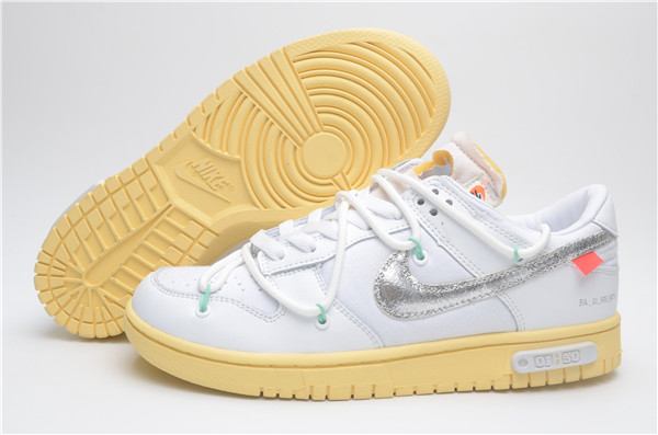 Women's Dunk Low x Off-White White Shoes 033